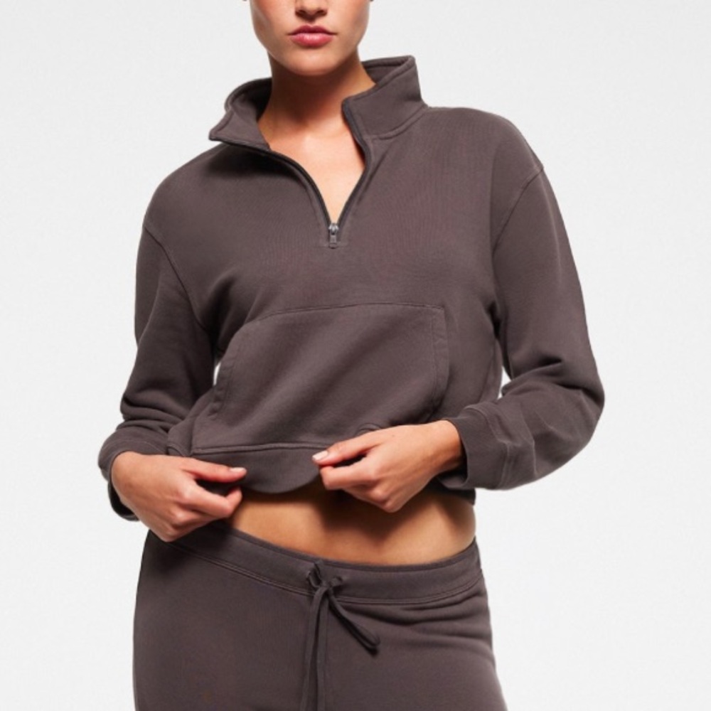 SKIMS French Terry Pre-Shrunken Zip Up